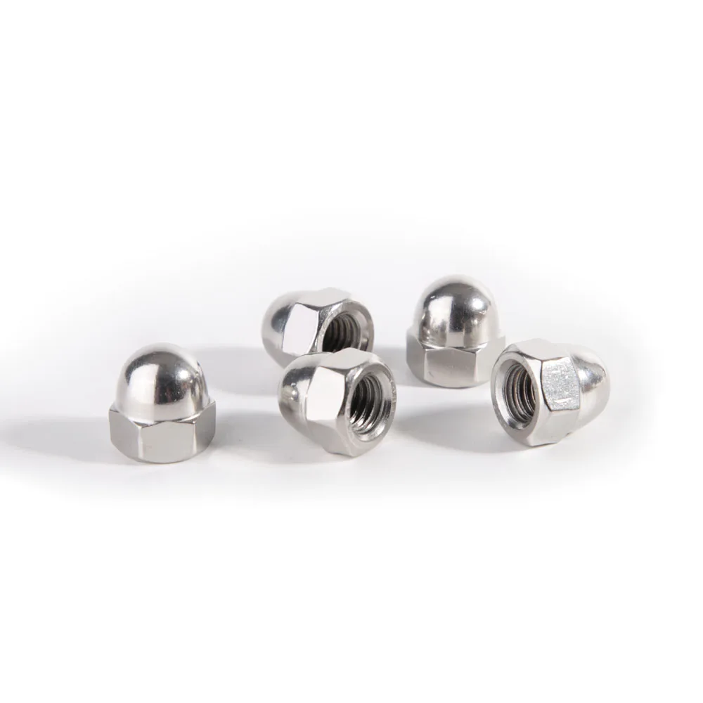 DIN1587 A2-70 Acorn Nuts 304 Stainless Steel Hex Cap Nut M3 M4 M5 M6 M8 M10 M12 M14 M16 M20 Domed Nuts for Decoration