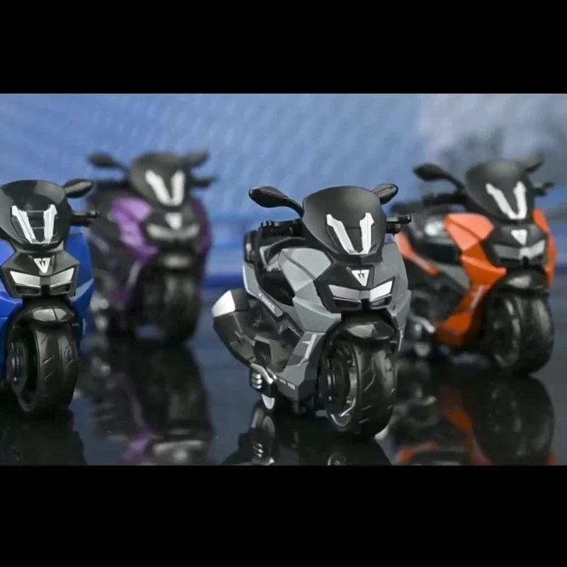 1: 36 alloy regenerative motorcycle scooter model  children's toy  street vendor  cross-border hot selling gift