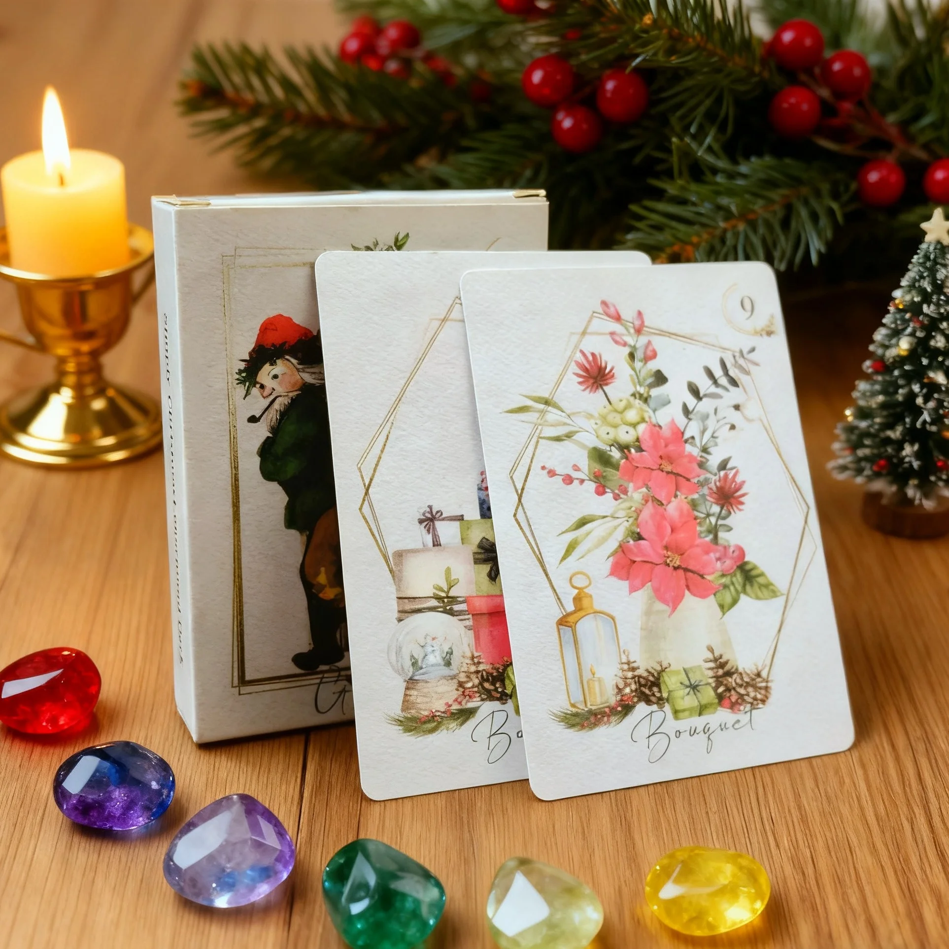 

Рождественские карты-оракула, настольная игра, колода Таро, настольная игра, карты-оракулы, игральные карты для семейной вечеринки