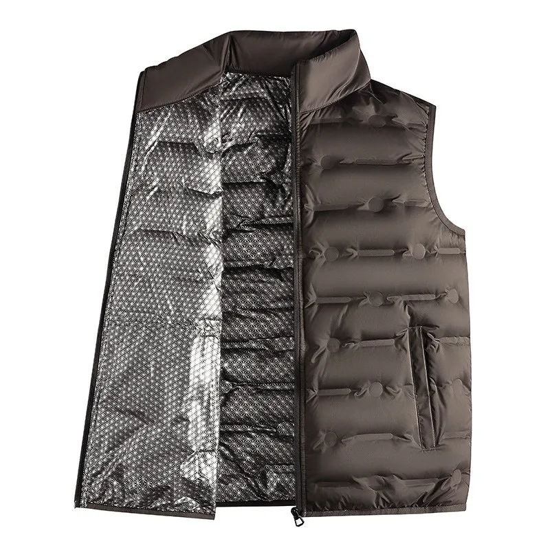 Women's Extra Thick Warm Sporty Down Puffer Vest with Stand Collar, Zipper Front, Side Pocket and Reflective Lining for Winter