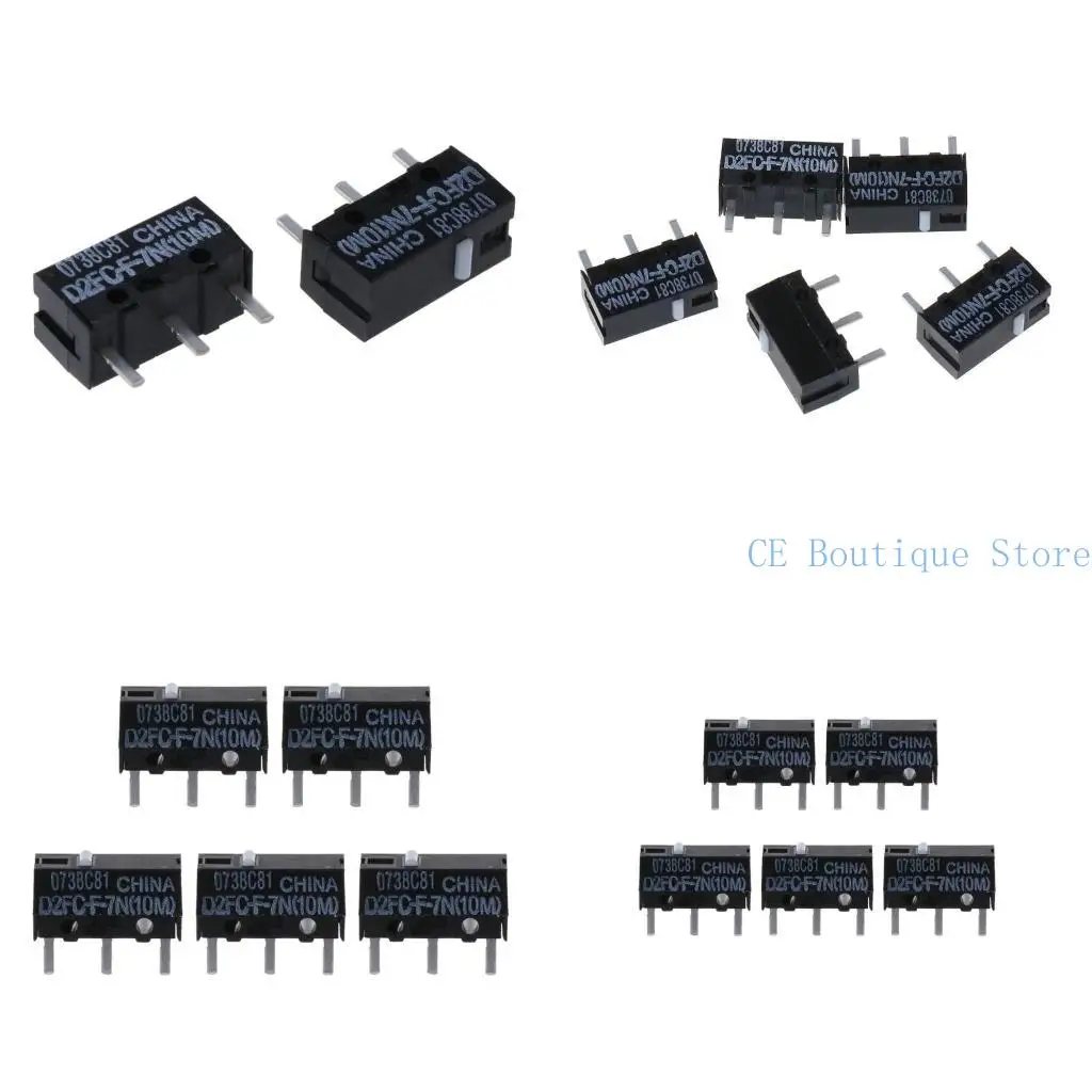 

652F 5PCS Gaming Mouse Micro Switch Button Switches 10M Life 3 Pins Microswitch