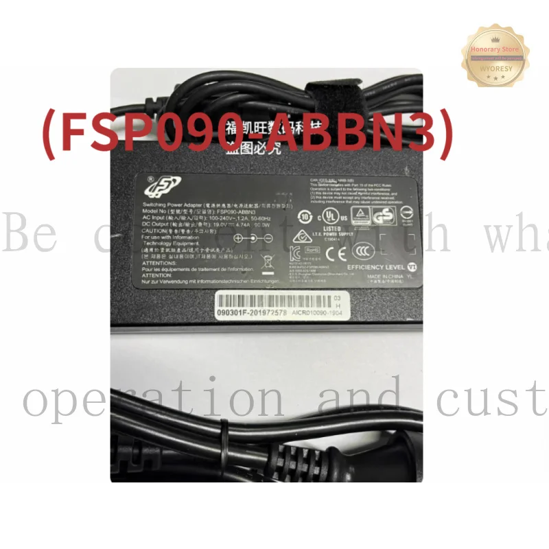 YD Original FOR FSP090-ABBN3 power adapter, Mechanical Revolution CODE 01 notebook charger, 90wOriginal FOR FSP090-ABBN3 power a