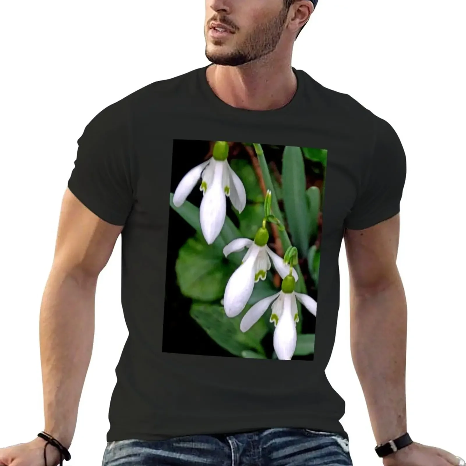 Pretty Snowdrop Trio............ T-Shirt Blouse customs design your own boys animal print mens white t shirts