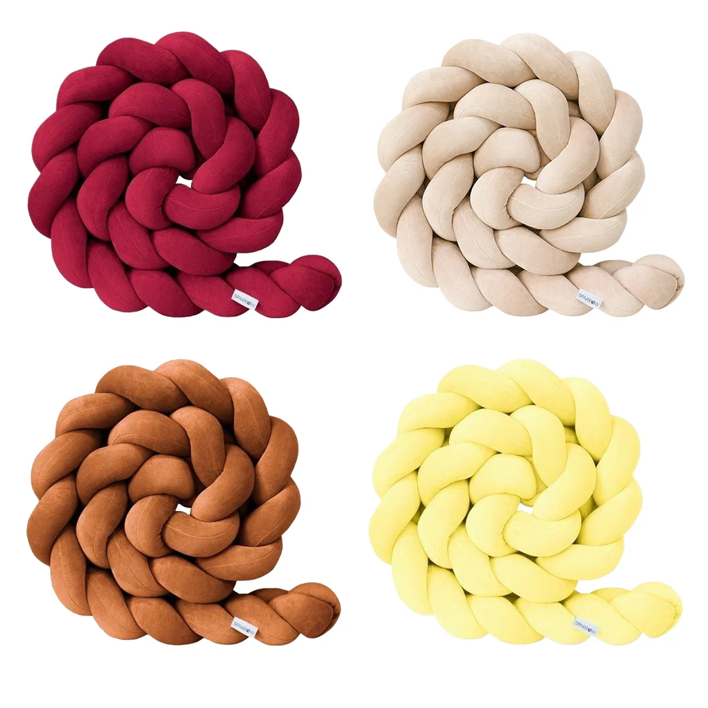 1.5 متر سرير بيبي الوفير معقود مضفر وسادة المهد وسادة سرير المضادة للتصادم الوفير لحديثي الولادة حامي سرير الفراش