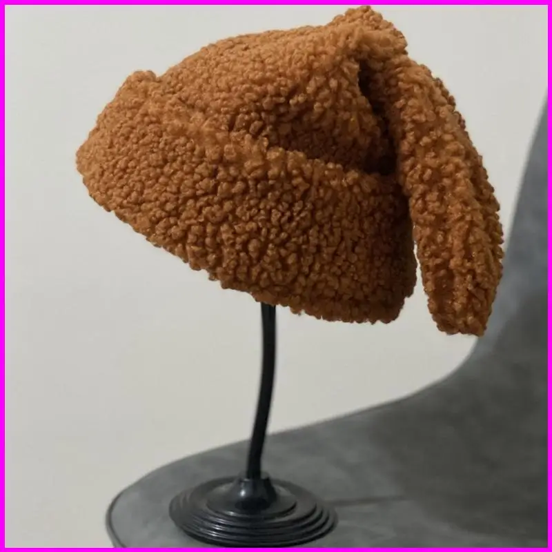 Simple Rabbit Ears Funny Knitted Winter Windproof Fashion Knitted Hat All-match