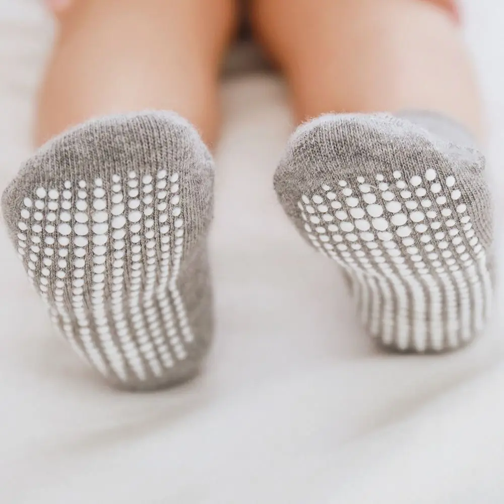 

6Pairs Cute Cotton Baby Solid Socks Non-slip Infant Kids Tube Sock Short Newborn Toddle Walking Socks Baby