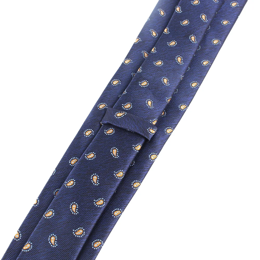 Navy Blue Men Ties Suits Men\'s Neck Tie For Wedding Necktie For Groomsmen Fashion Floral Paisley Ties For Men Women Good Gifts