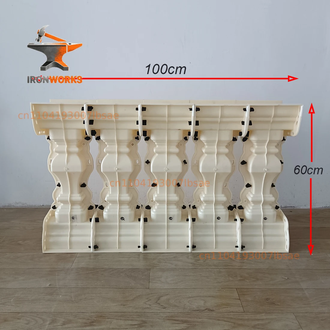 5 Per Meter 60cm high square gourd ABS Terrace Casting decorative handrail vase column concrete Fence form balustrade mold