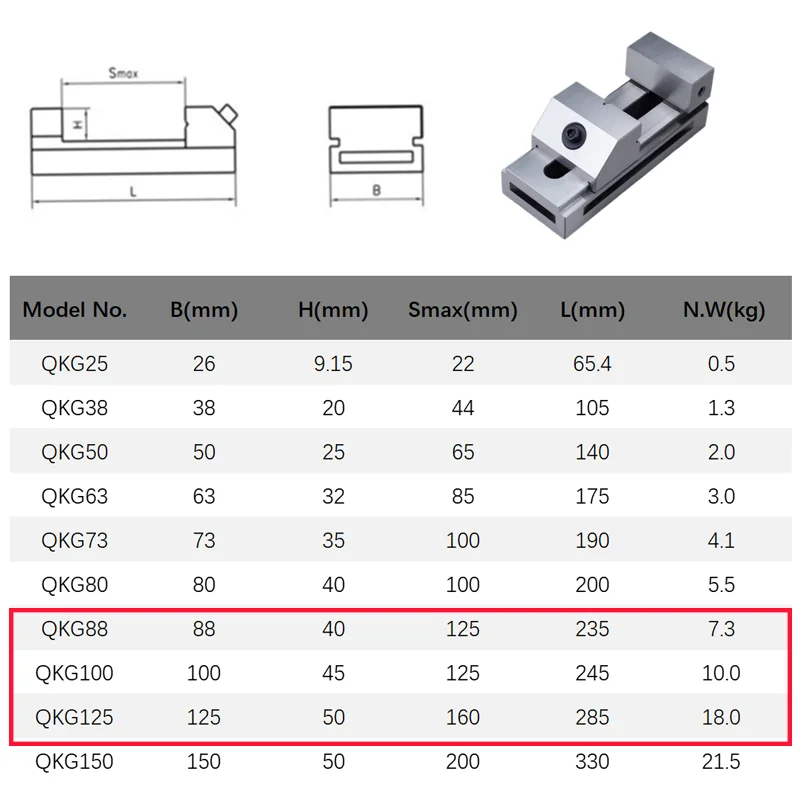 High Precision Machine Vise, CNC Vise, 3.5\