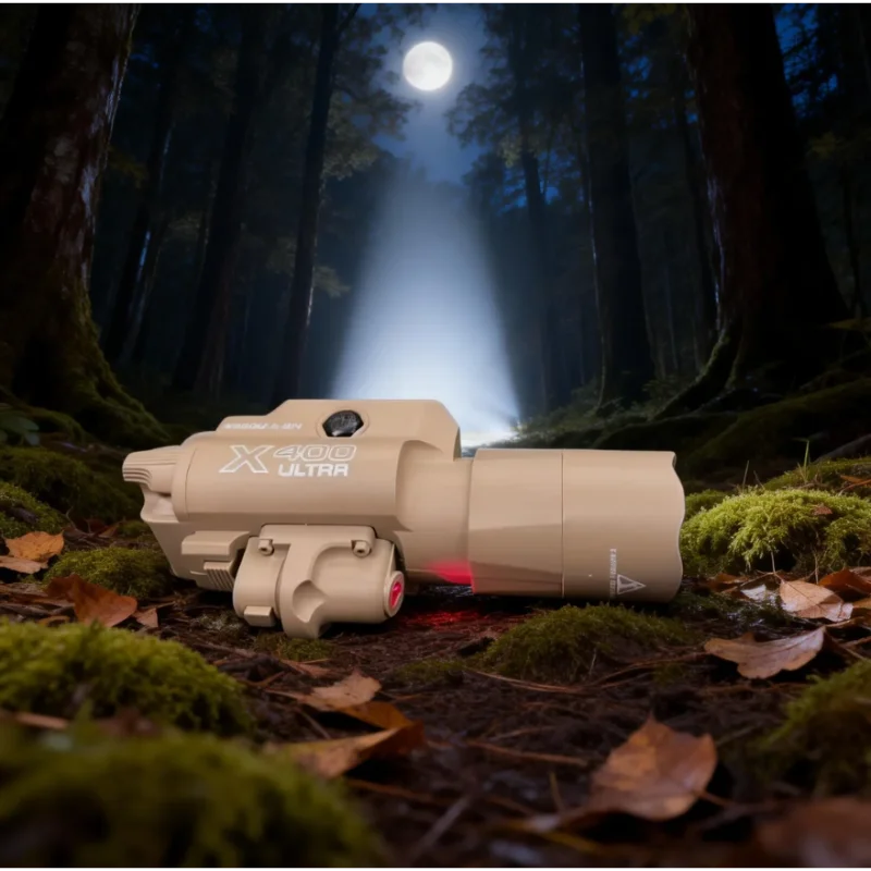 2-in-1 X400U Laser Pointer High-intensity Flashlight: Fits 20mm Rail for Toy Airsoft Guns CS Games Hunting & Matches