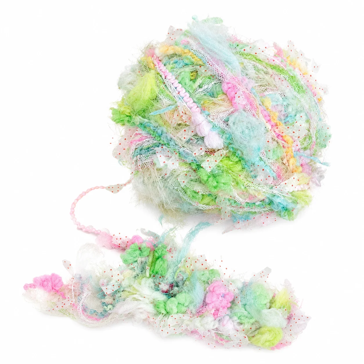 Cute Macaron Hand Mixed Yarn 100g & 200g Stress-Relief DIY Sewing Material For Crochet Bag Card Holder Scarf And Handmade Knit