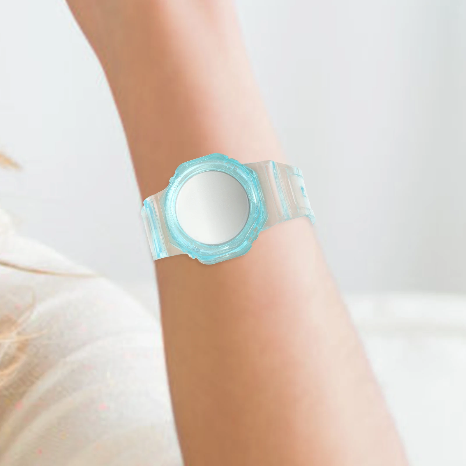 

Silicone Watch B Replacement Locator Strap Case Kids Tags Wristb Thin Flexible Comfortable