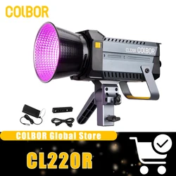 COLBOR CL220R 200W COB LED Video Light Bowens Mount Photography Lighting for Video Recording Outdoor Shooting