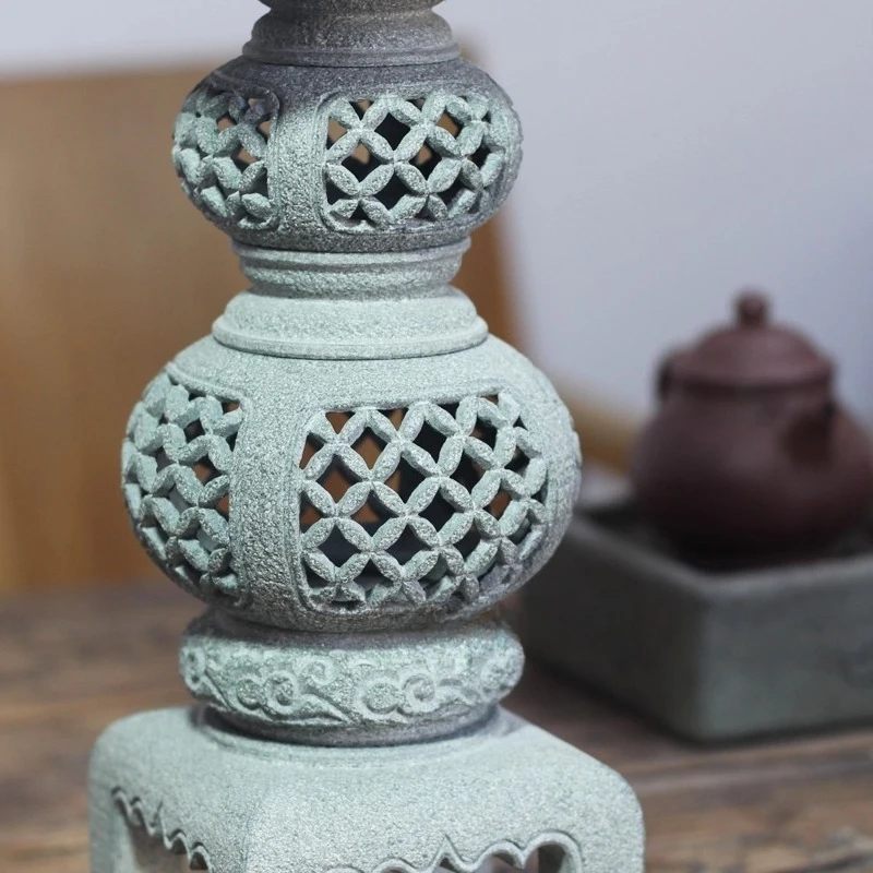 Gourd palace lantern tea room Zen decorations handmade stone carvings