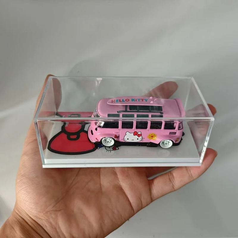 Coche a escala 1/64, modelo de autobús de aleación, VW RWB T1, caja Original, juguetes para niños, regalo en Stock