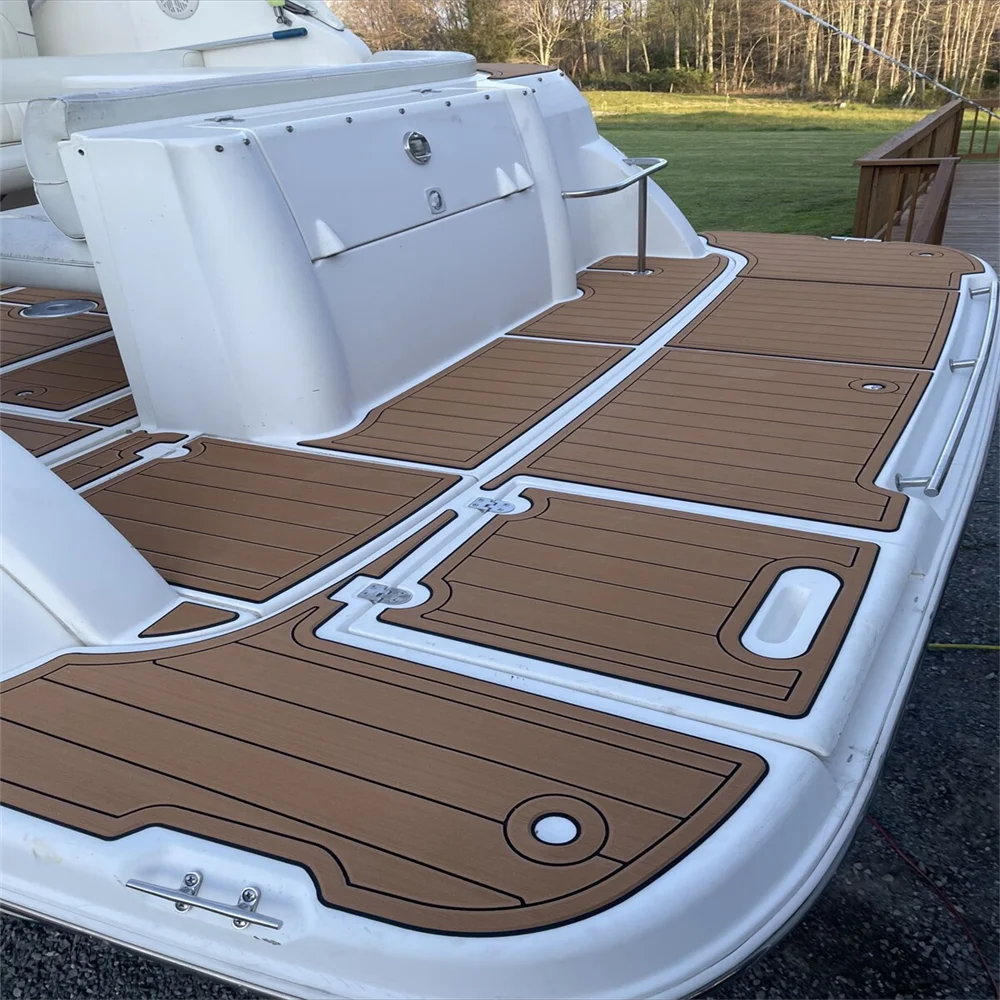 2000 Cruiser Yachts 3075 Express Swim Platform Cockpit Pad Boat EVA Teak Floor SeaDek MarineMat Gatorstep Style Self Adhesive