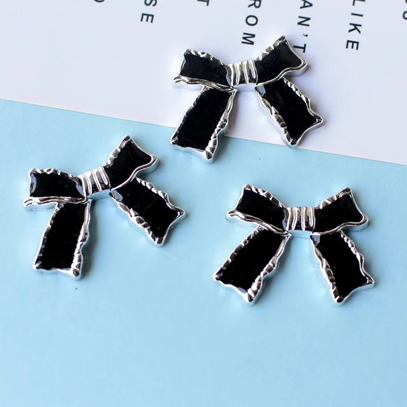 WFFNNKC 10Pcs/Pack Bow Flat Back Resin Jewelry Accessories Woman Charm Earrings Hair Accessories Phone Shell Craft Supplies