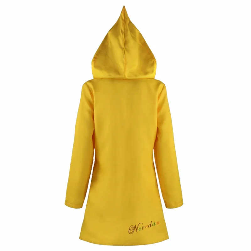 Little Nightmares 2 Mono Six Cosplay Costume Hungry Kids Little Six Yellow Long Jacket Coat Halloween Suit Raincoat