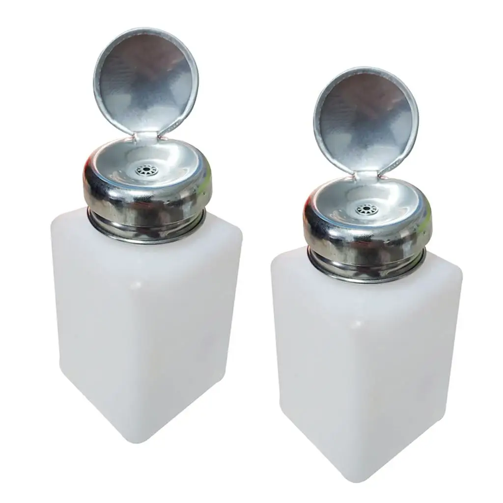 

Диспенсер-флакон для гель-лака, белый пластик, 200 мл, для нанесения полузатвердевших гелевых наклеек для ногтей