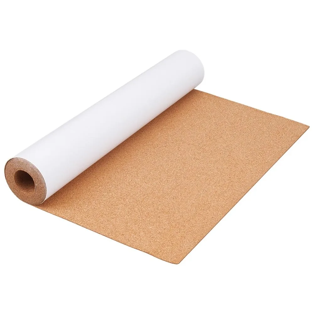 Self Adhesive Cork Roll Cork Shelf Liner for Coasters 1mm Thick Fabric Tape for Furniture Repairing Home Wall Drawer Decoration
