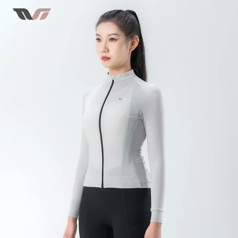 

ROCKBROS TVI Series Ветрозащитная велосипедная куртка Высокоэластичная защитная спортивная куртка Дышащая с молнией YKK Женская велосипедная одежда