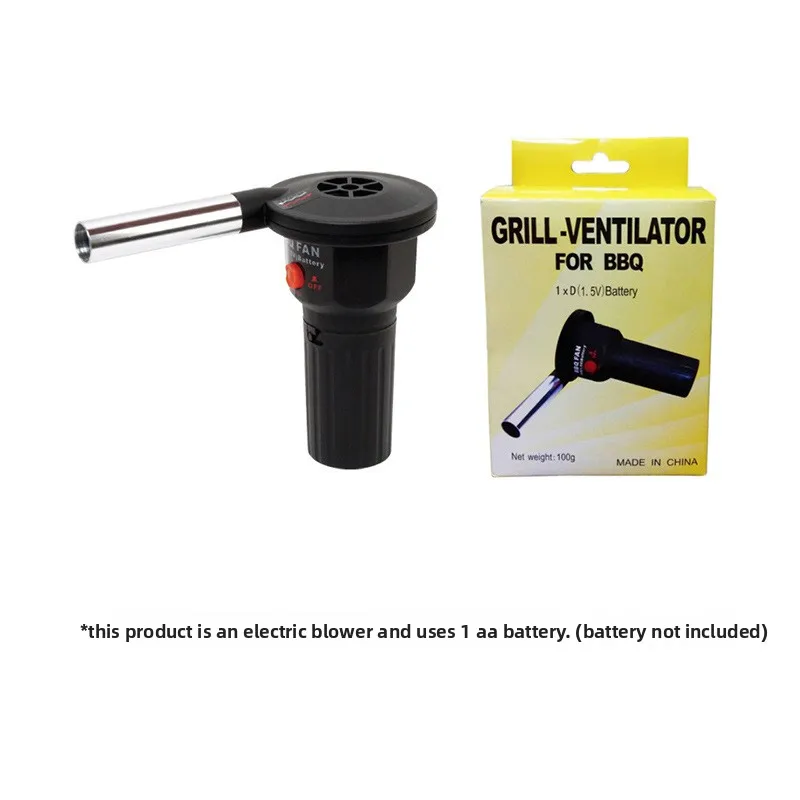 Portable Battery Powered BBQ Fan Air Blower for Outdoor Camping Picnic Charcoal Grill Barbecue