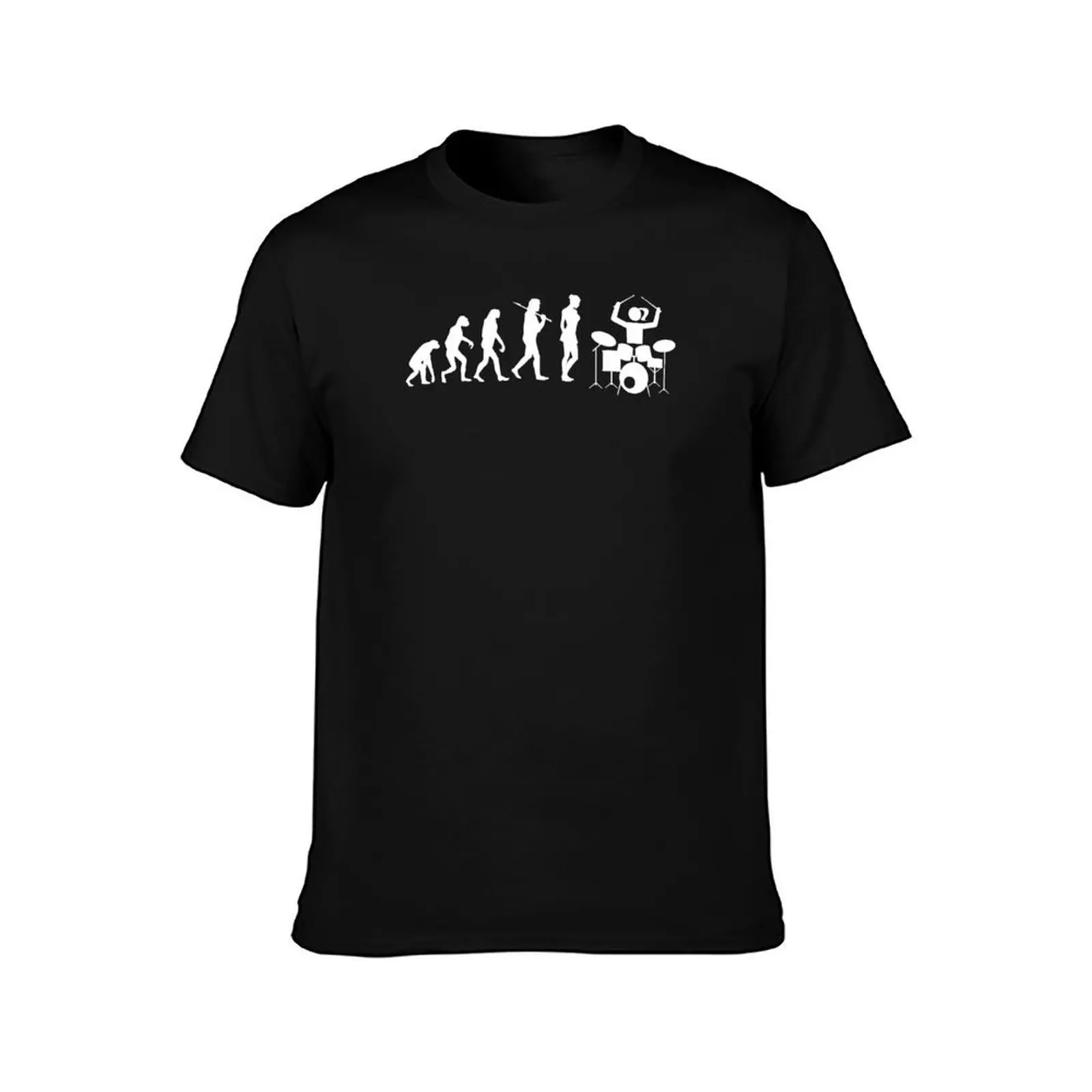 Drummer Evolution Girl Woman Percussion T-Shirt Gym Exercise Short Sleeve T-Shirt