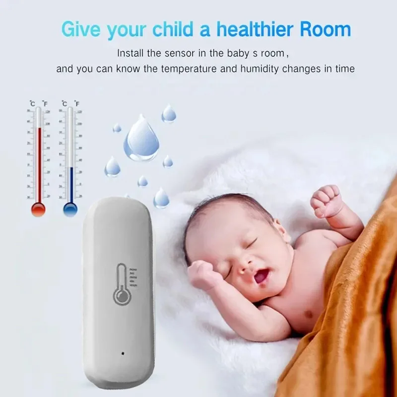 Czujnik temperatury i wilgotności Zigbee, miernik temperatury i wilgotności w pomieszczeniach, higrometr do Ewelink Home Assistant ﻿ Automatyka 2mqtt