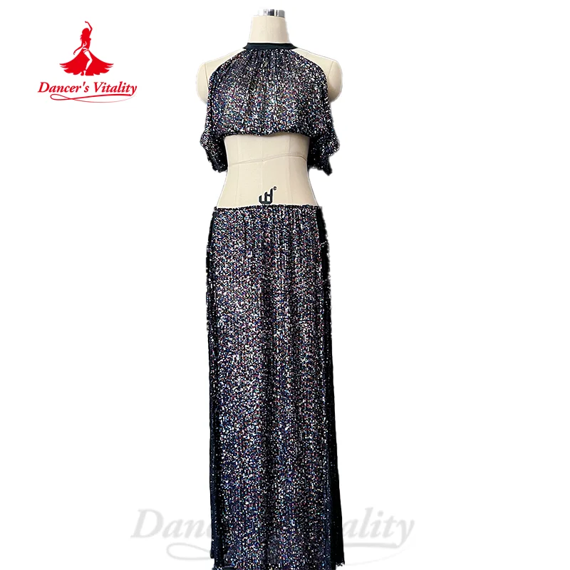 

BellyDance Professional Performance Costumes Adult Children Customized Advanced Sequin Set Oriental Dance Competition Clothing