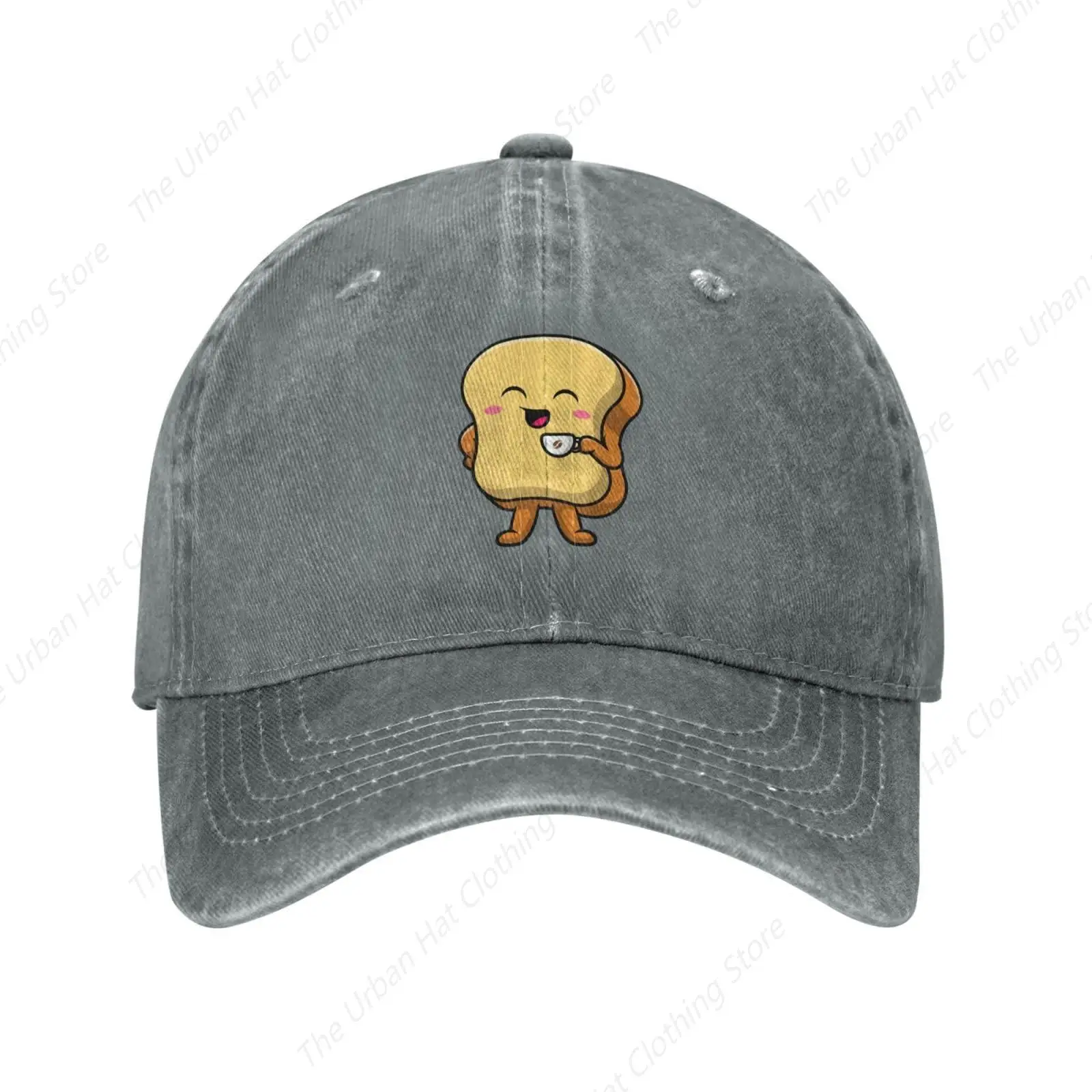 Cute Bread Drinking a Drink Baseball Cap Women Men Hat Vintage Cowboy Hats Trucker Sun Cap for Daily Outdoor