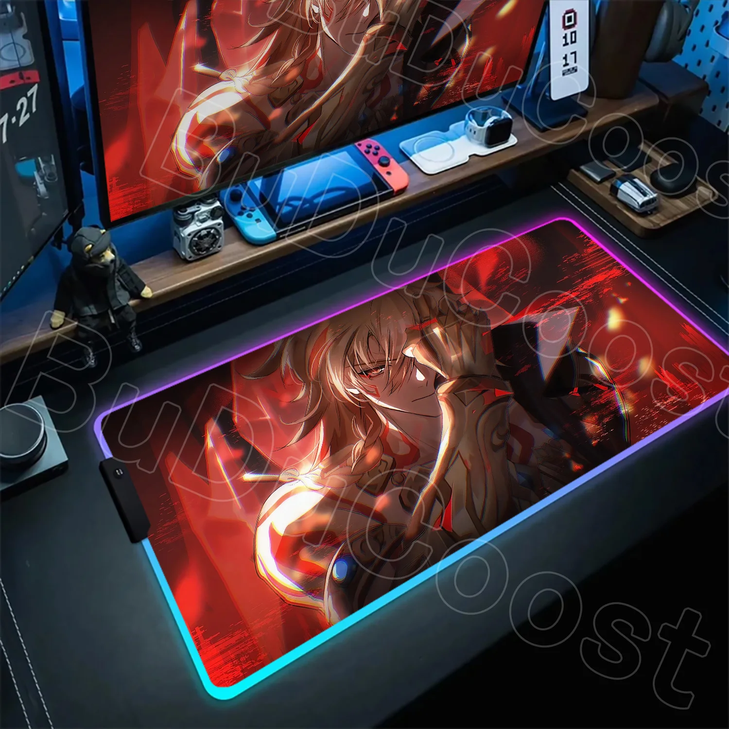 

HD Print Honkai Star Rail Phainon Mydei Anaxa Computer Mouse Pad RGB Mousepad Office Game Keyboard Desk Mats Xxl Large Mause Pad