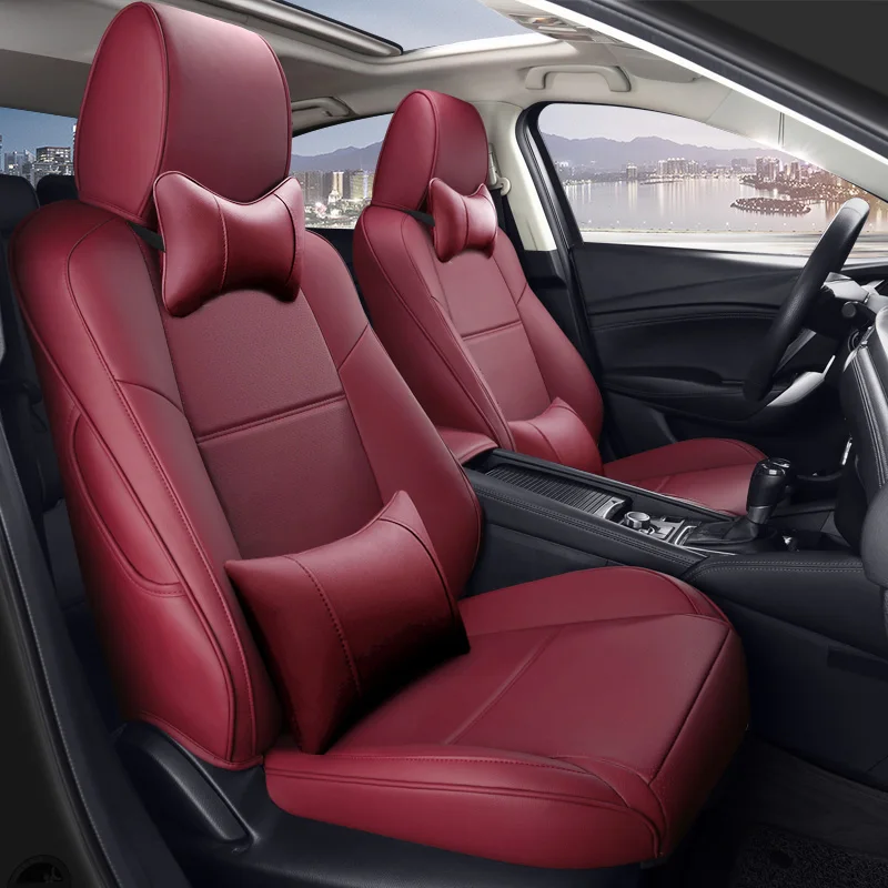 Custom Leather Upholstery Car Seat Covers For Mazda CX-30 2020 2021 2022 2023 2024 Airbag Compatibility Protect Seat Cushion