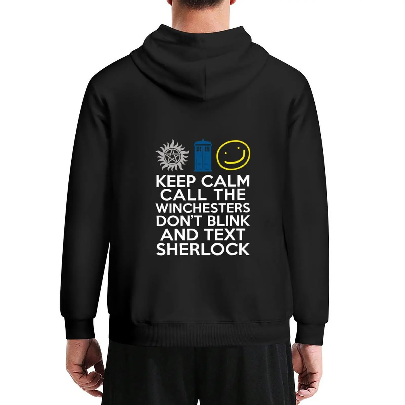 

Keep Calm Sherlock Winchesters Who Hoodie men's clothes men's sweat-shirt korean style clothes anime clothing hoodie