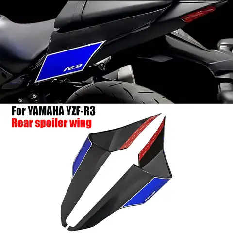 Yamaha YZF-R3 R3 2019 2020 2021 2022 2023 오토바이 리어 페어링 리어 스포일러 윙 새로운 수정된 측면 고정 날개
