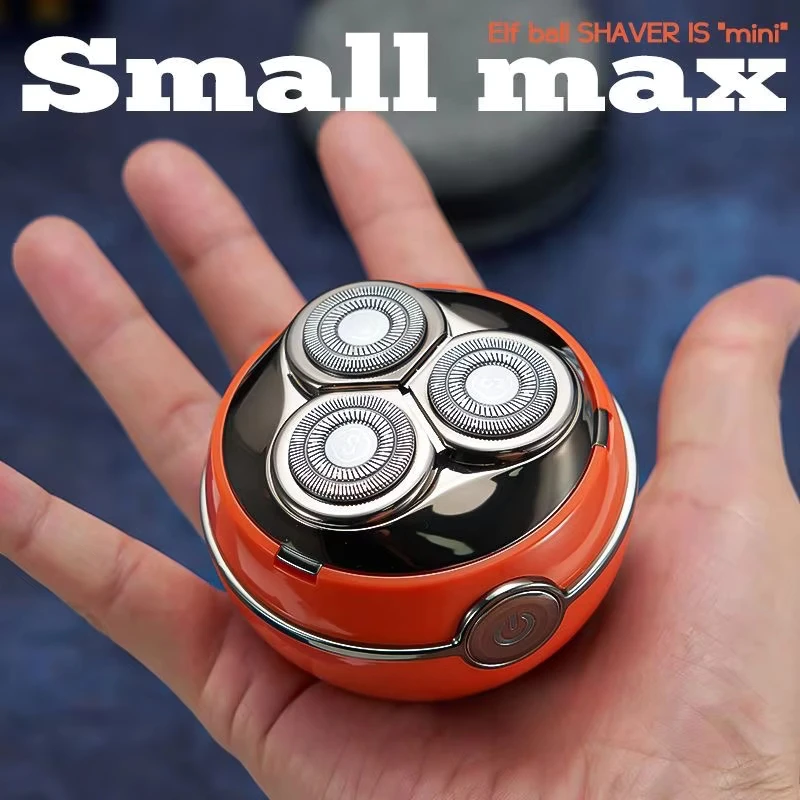 

Komingdon Round Head Electric Shaver for Men, Portable Waterproof Rechargeable Shaver, Travel Beard Trimmer Gift for Him