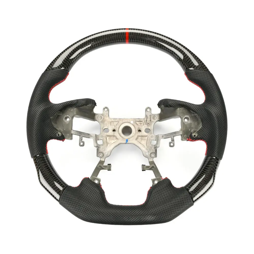 

Высококачественное рулевое колесо из натуральной кожи и углеродного волокна для Honda Accord 2014 2015 2016 2017 Автомобильное рулевое колесо