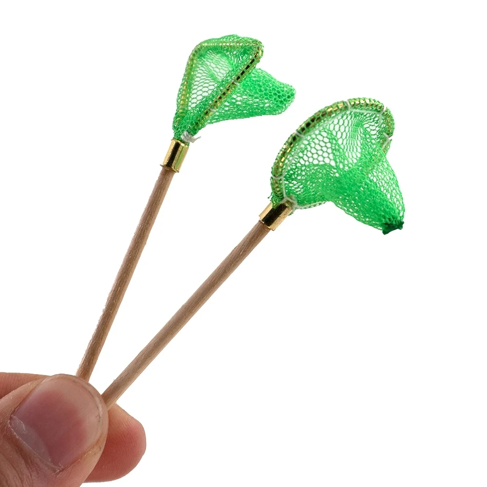 1/12 Dollhouse Miniature Accessories Mini Fishing Rod Net Set Fish Pole Model for Doll House Home Decoration ob11 bjd