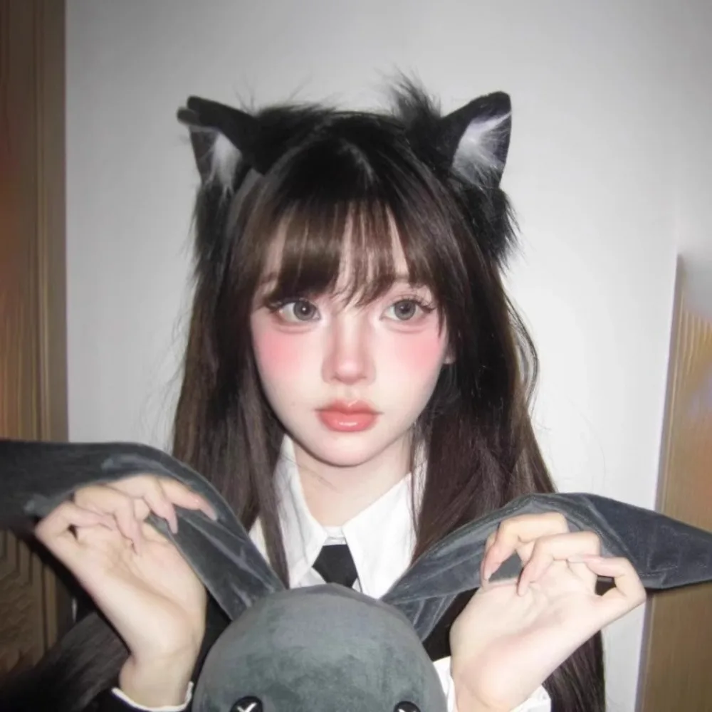 Fashion Soft Cat Ear Headband Plastic Cloth Lolita KC Elastic Adjustable Hair Accessories Party Costume