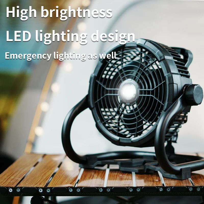 Ventilador de mesa para acampamento Ventilador USB recarregável portátil com ventiladores leves para acampamento ao ar livre