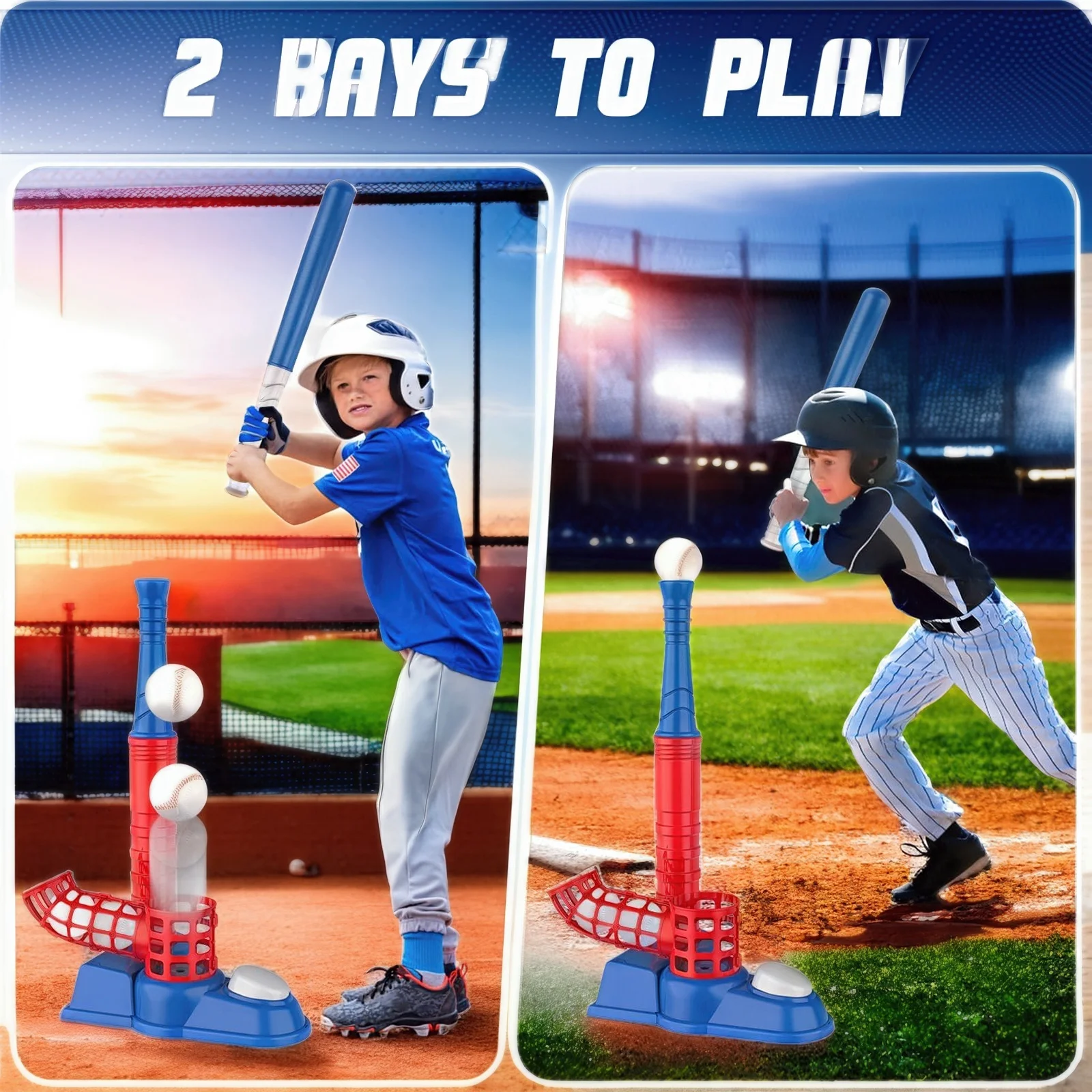 Baseball Seat Set, Foot-Operated Pitching Machine, 10 Balls, Outdoor Play, Automatic Baseball Launcher, Outdoor Sports Toy