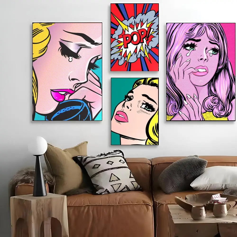 Roy Lichtenstein Painting Calligraphy For Art Printing Decoration Painting Cinema Art Poster Home Wall Decoration Frameless