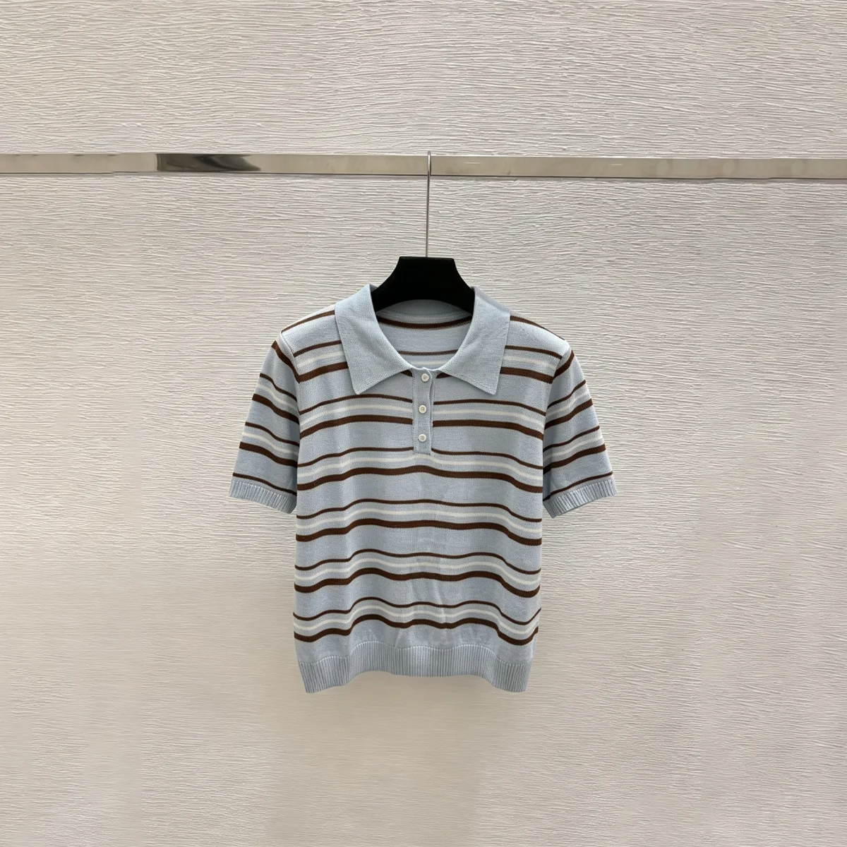 2026 high-quality new women's knitted slim fit top versatile polo shirt--hb713