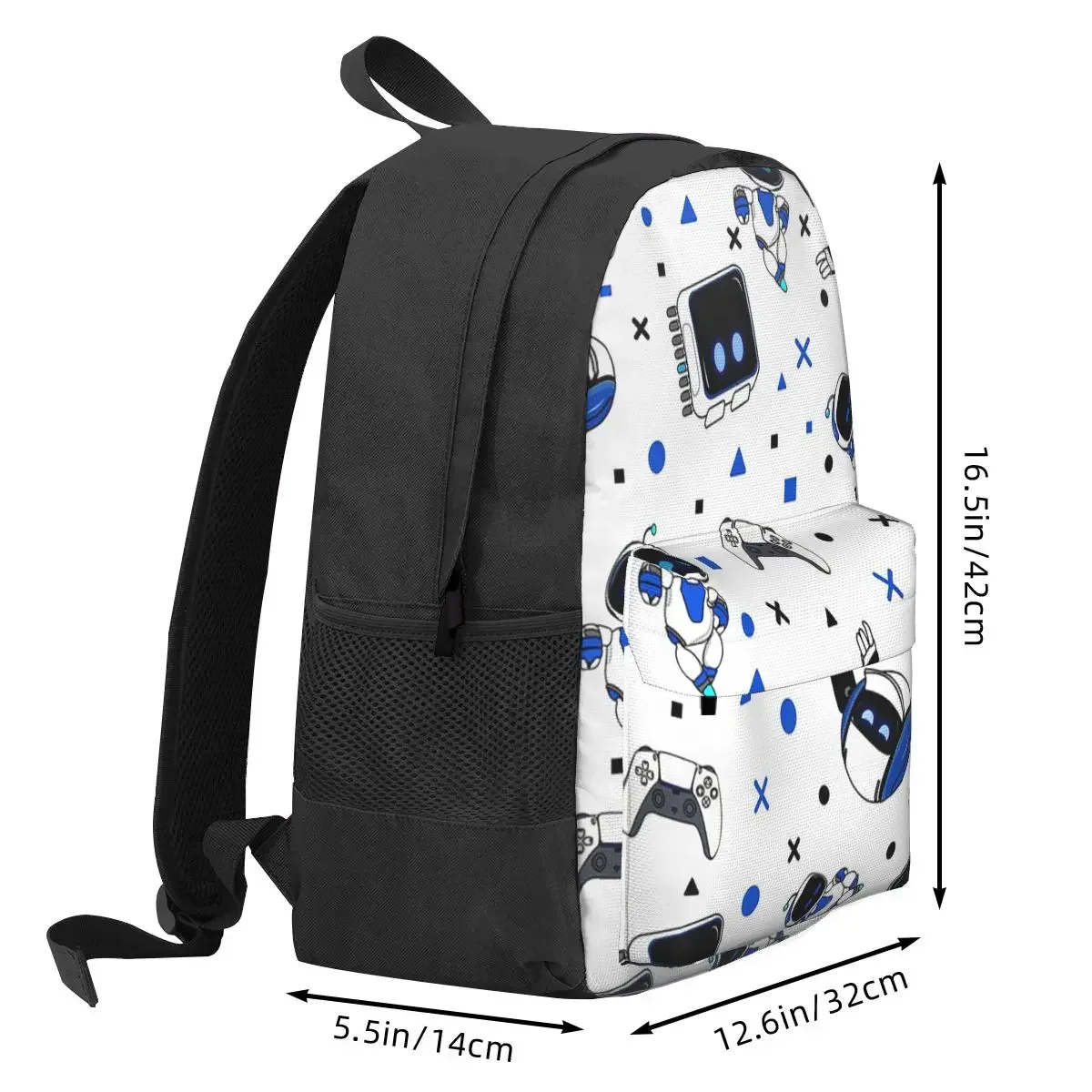 Astrobot And Friends Backpacks Boys Girls Bookbag Students School Bags Cartoon Kids Rucksack Laptop Rucksack Shoulder Bag