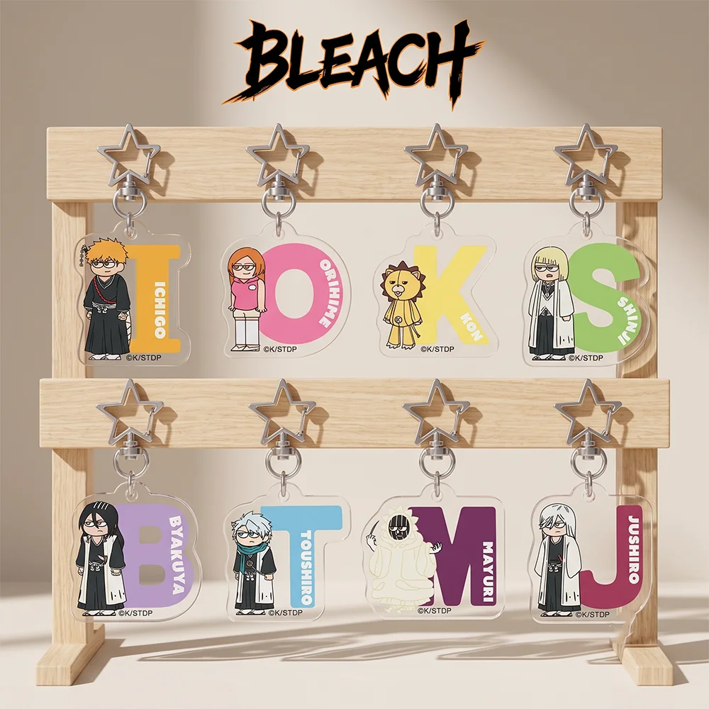 Anime BLEACH CHIBI Kawaii Keychain Cute Keyring Ichigo Rukia Pendant Bag Accessories Fans Collection Birthday Gift