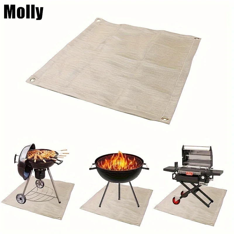 New Outdoor Camping Fireproof Cloth Picnic Barbecue Insulation Mat Flame Retardant High Temperature Fire Blanket Fiberglass Mat