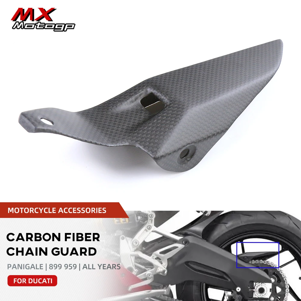 For DUCATI Panigale 899 959 Motorcycle Accessories Real Carbon Fiber Upper Chain Guard Cover Protection 899 959 Chainguard