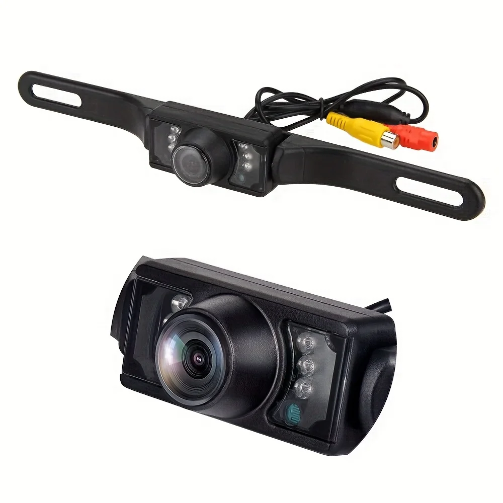 Backup Camera with License Plate Backup Reverse Camera 8Led Night Vision Rear View Camera Easy Installation for Vehicle Monitor
