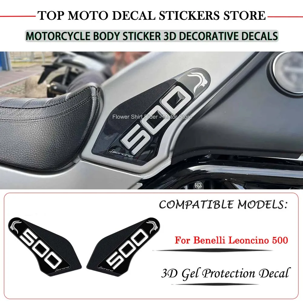 

For Benelli Leoncino 500 3D Epoxy Resin Decal Waterproof Scratch proof Motorcycle Fuel Tank Pads Knee Grips Protection sticker