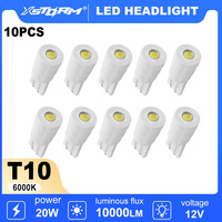 T10 LED W5W LED Headlight 168 194 12V 20W LED Light for Car Dome Reading Lamp License Plate Light Clearance 6000K Auto Lamps