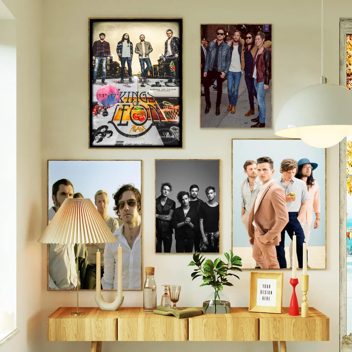 kings of leon Poster Prints Wall Art Canvas Painting Poster For Modern Family Living Room Home Decor